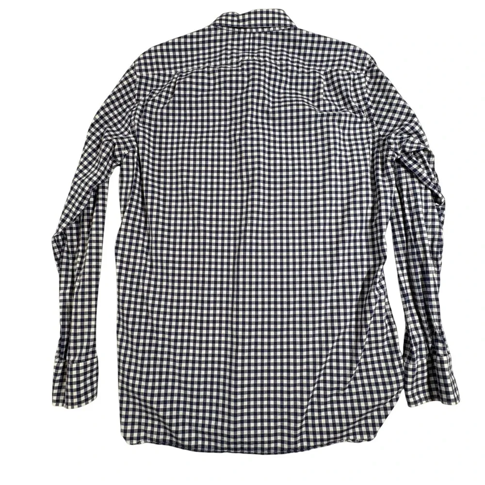 J Crew Ludlow Mens Size M Button Down‎ Dress Shirt Gingham Navy White Preppy